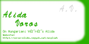 alida voros business card